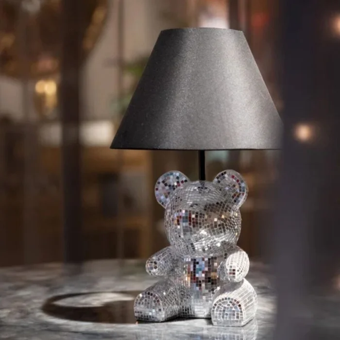 LUMINARIA DE MESA BEAR DISCO Plateado  en Plateado - Lámparas de mesa, Uruguay | Viasono