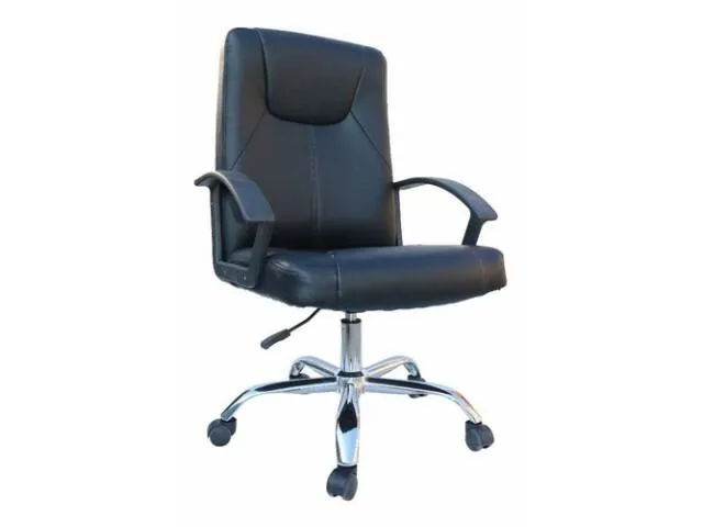 Silla de escritorio base cromada MONE en Negro - Escritorios y sillas de escritorio, Uruguay | Que Sal Muebleria