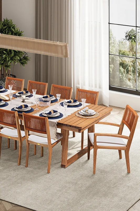 MESA DE COMEDOR ITACARE 220x110x77CM JATOBA en Madera natural - Muebles para el exterior, Uruguay | Vinibel, vista 8