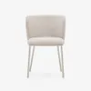 Silla Ciselia de chenilla beige y acero beige FSC Mix Credit en Beige - Sillas, Uruguay | Kavehome, vista 6 de 9