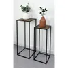 SET 2 MESAS AUX 27X27X70/23X23X60CM MADERA Y METAL en Multicolor - Mesas de comedor, Uruguay | Decohogar, vista 1 de 3