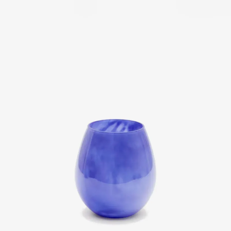 Jarrón Kelse de vidrio azul 21 cm en Azul - Jarrones, Uruguay | Kavehome