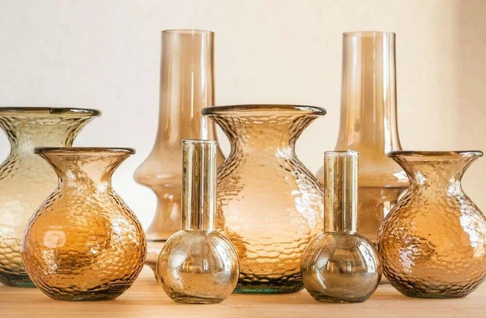 VASIJA DE VIDRIO OCRE - 35 CMS en Naranja - Jarrones, Uruguay | La Iberica, vista 2