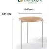 Mesa lateral - Madera clara, pie en metal blanco. en Madera natural - Mesas de living, Uruguay | Champagne Home, vista 2 de 2