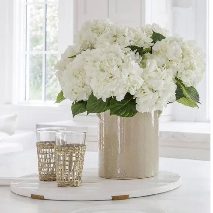 Planta/Flor Artificial Hortensia Blanca en Blanco - Macetas, Uruguay | Alta Gracia Deco, vista 2