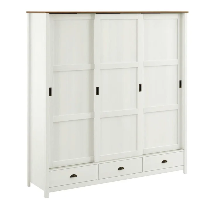Placard 3 Puertas Madera Natural-beige Adaku 2.0 en Blanco - Roperos y placares, Uruguay | Divino, vista 2