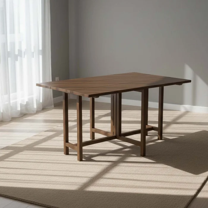 Mesa De Comedor Plegable Madera Marron Farm en Marrón - Mesas de comedor, Uruguay | Divino