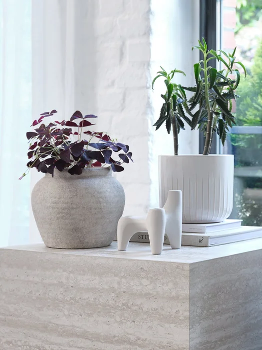 Maceta KNUDSEN Ø20xA18cm blanco en Blanco - Macetas, Uruguay | JYSK, vista 3