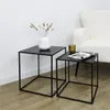 SET 2 MESAS AUX 38X38X41/34X34X37CM METAL NEGRO en Negro - Mesas de comedor, Uruguay | Decohogar, vista 1 de 3
