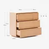 Cómoda Helvine 3 cajones de chapa de roble 90 x 78 cm FSC 100% en Marrón - Cómodas, Uruguay | Kavehome, vista 10 de 10