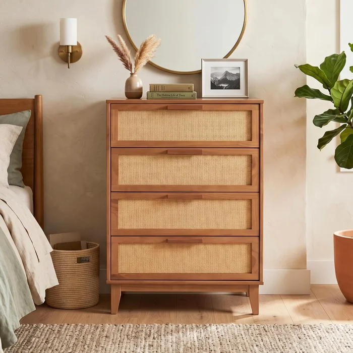 Cómoda 4 Cajones - Slim Chest en Madera natural - Cómodas, Uruguay | Rústico Hogar