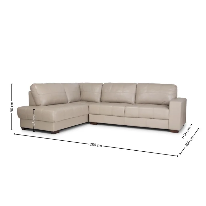 Rinconera Personale - Cuero Básico - Chaise Izquierdo - 519 (Beige) en Beige - Sillones y sofás, Uruguay | Nyr, vista 5
