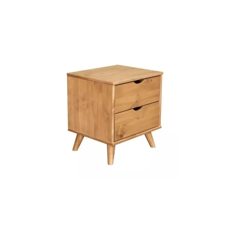 Mesa de luz 2 Cajónes - Linea Berlín - Marrón en Madera natural - Mesas de luz, Uruguay | Ecowood, vista 4