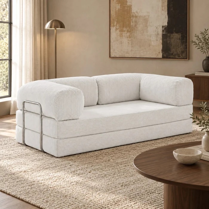Sillón Cama Teddy 2 Cuerpos - White en Blanco - Sillones y sofás, Uruguay | Samic, vista 2