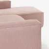 Sofá Blok 3 plazas chaise longue - derecho pana gruesa rosa 300 cm en Rosa - Sillones y sofás, Uruguay | Kavehome, vista 4 de 10
