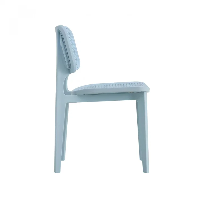 Silla Simil Rattan de polipropileno - Celeste en Celeste - Muebles para el exterior, Uruguay | Rústico Hogar, vista 3