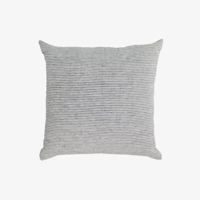 Almohadón Marena 100% lino rayas negro y blanco 45 x 45 cm en Multicolor - Textiles, Uruguay | Kavehome
