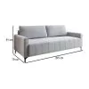 Sofa 3 Cuerpos Tapizado Tela Terciopelo Patas Metalicas en Gris - Sillones y sofás, Uruguay | Soy Hogar, vista 3 de 6
