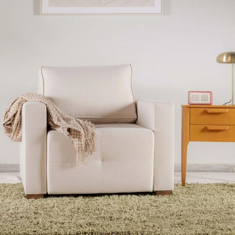 Sofá Cama Torres 1 Cuerpo - Beige en Beige - Sillones y sofás, Uruguay | Fábrica Italiana