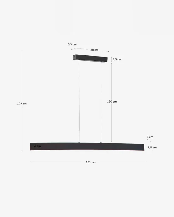 Lámpara de techo Boadella - con acabado negro en Negro - Lámparas colgantes, Uruguay | Kavehome, vista 6