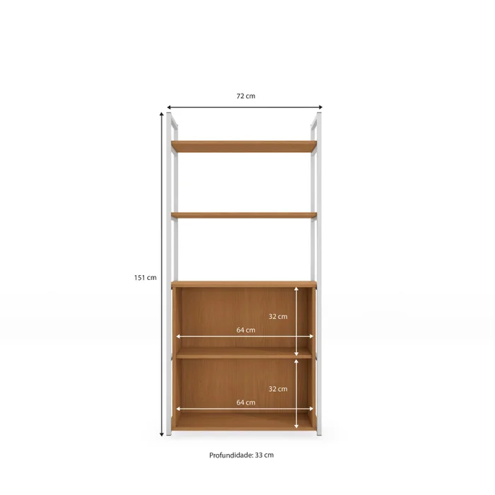 ESTANTERIA ALTA CON PUERTAS LINEA INDUSTRIAL HIERRO en Madera natural - Bibliotecas, Uruguay | Balton, vista 10