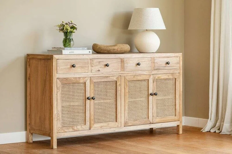 APARADOR BALI - OLMO Y ESTERILLA - 1.60 MTS en Madera natural - Bibliotecas, Uruguay | La Iberica, vista 6