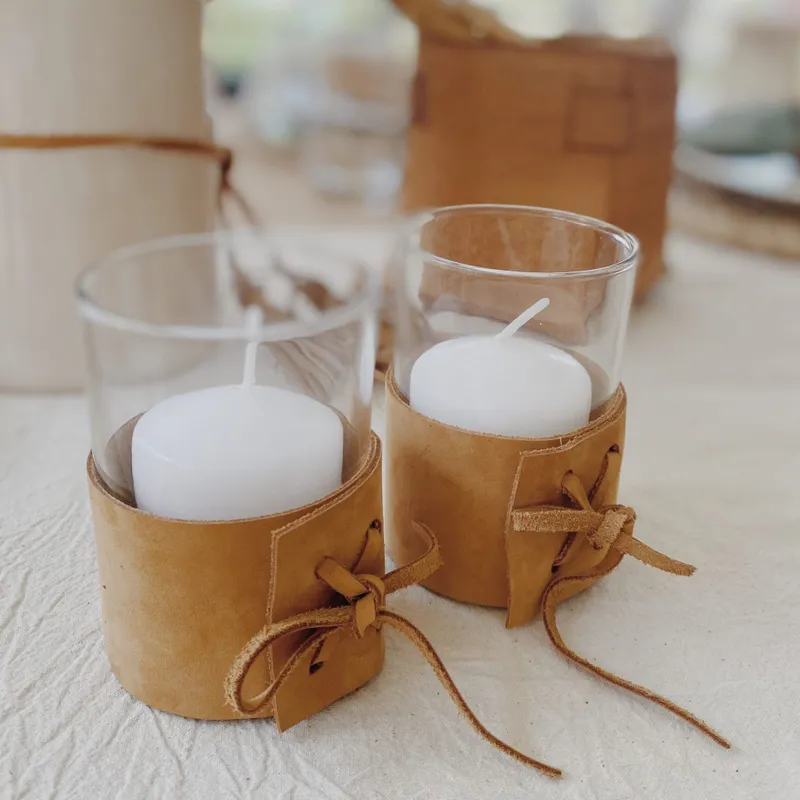 Velas lazo – Set x2 en Marrón - Decoración, Uruguay | Dreams On Time