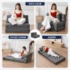 Sofa cama Foldie 2 cuerpos - Gris en Gris - Sillones y sofás, Uruguay | La Cueva Muebles, vista 4 de 6