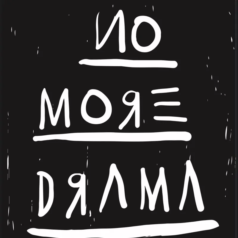 NO MORE DRAMA BLACK en Negro - Láminas, Uruguay | Mara Estudio