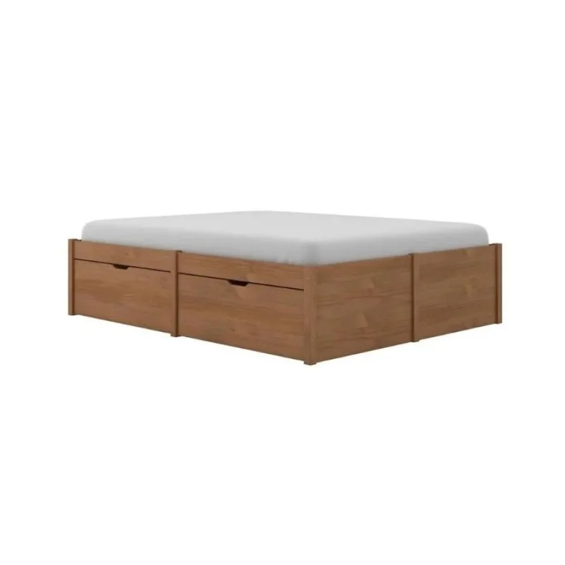 Cama Madera Maciza Con Cajones - Queen - Línea beauty - Amendoa - Dormitorio, Uruguay | Ecowood, vista 4