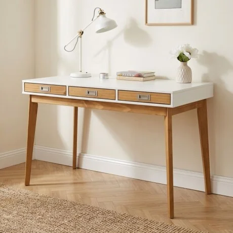 Escritorio Linea Metro - Blanco/Miel en Multicolor - Escritorios, Uruguay | La Cueva Muebles, vista 11