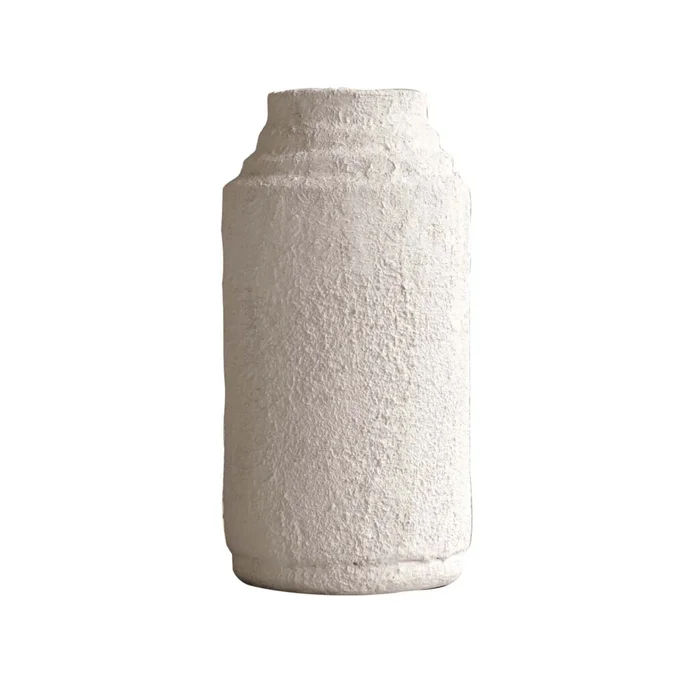 Jarrón Ceramica Natural-beige Cirus en Blanco - Jarrones, Uruguay | Divino
