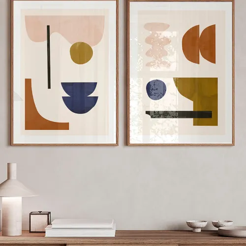 Abstractos Neutros - Tonos Tierra N.01 en Multicolor - Láminas, Uruguay | La Cuadrería
