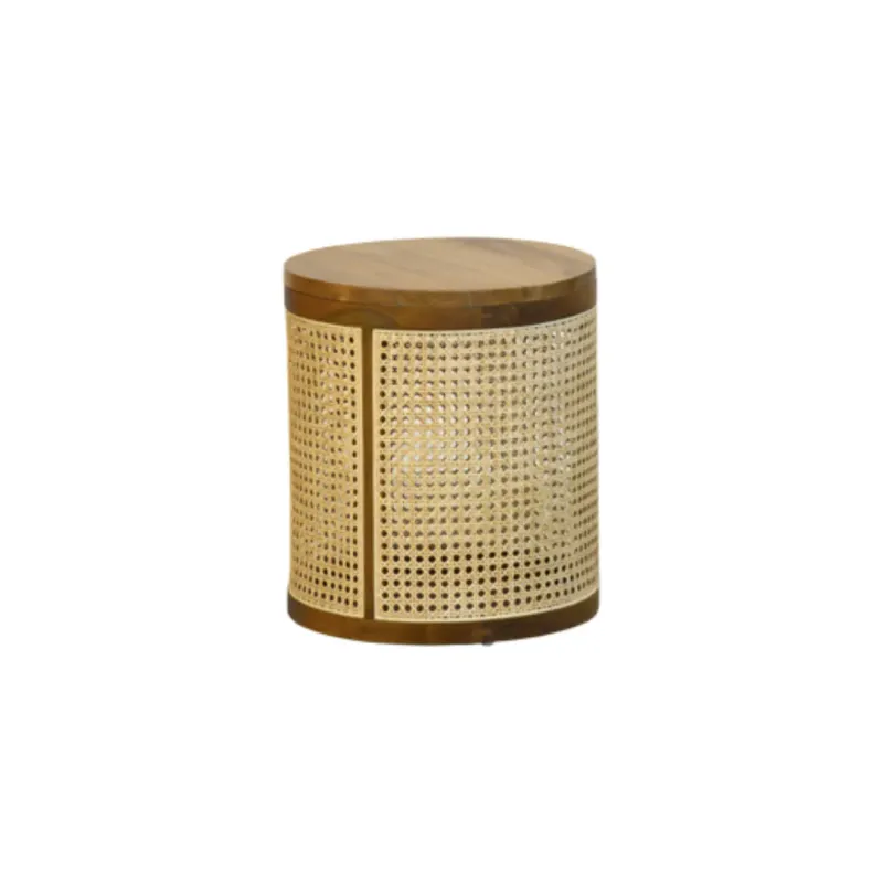 V48 Banco o Canasto 40x40x46 en Madera natural - Butacas, banquetas y puffs, Uruguay | Victoriana