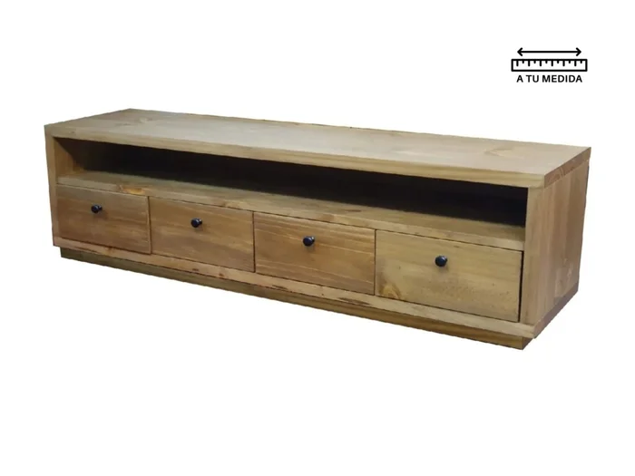 Rack LÍNEA DE CAMPO 1.40m en Madera natural - Muebles para TV, Uruguay | Finkel