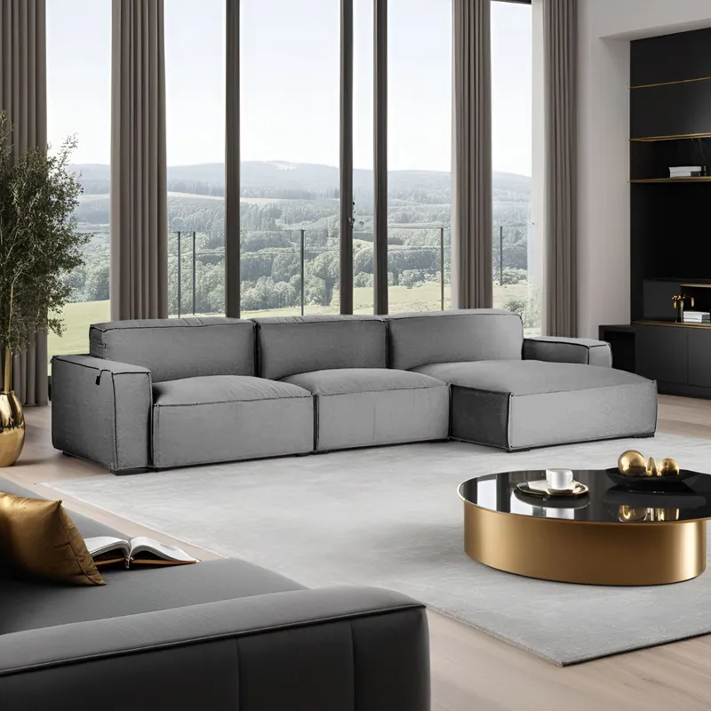 Sofá modular URBAN GRIS DERECHO - Sillones y sofás, Uruguay | Viasono