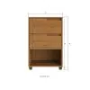 Mesa De Luz 2 Cajones 1 Espacio Dormitorio 100% Mdf en Marrón - Mesas de living, Uruguay | Soy Hogar, vista 3 de 10