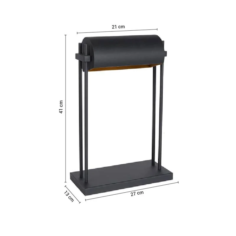 Lámpara de Mesa Livia en Negro - Lámparas de mesa, Uruguay | Serlux, vista 5