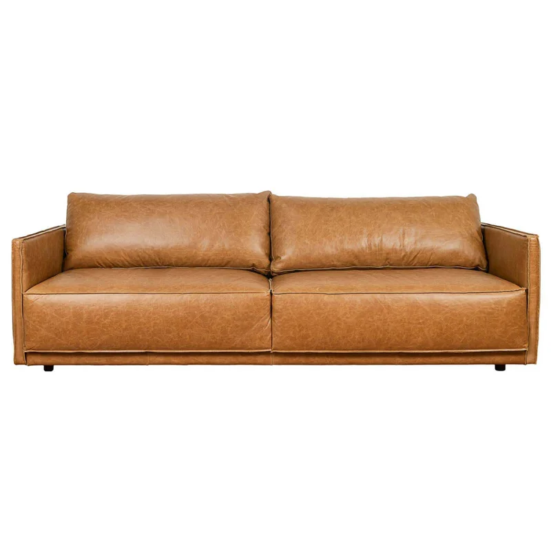 Sillón Cuero-100-natural Marron Romeo Camel en Beige - Sillones y sofás, Uruguay | Divino, vista 3