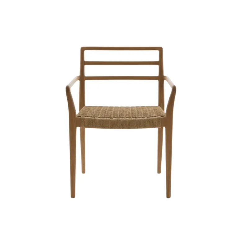 SILLA KUBO C/BRAZOS TEKA GREY  en Madera natural - Sillas, Uruguay | Masinfinito Casa