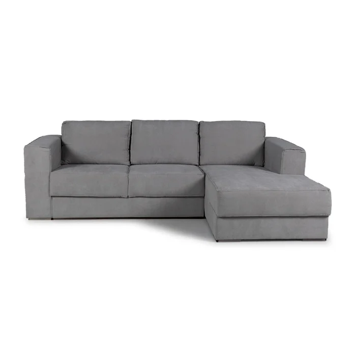 Rinconera Olimpus - Tela Microfibra - Chaise derecho - Kruger 06-155 (Ceniza) en Gris - Sillones y sofás, Uruguay | NYR, vista 2
