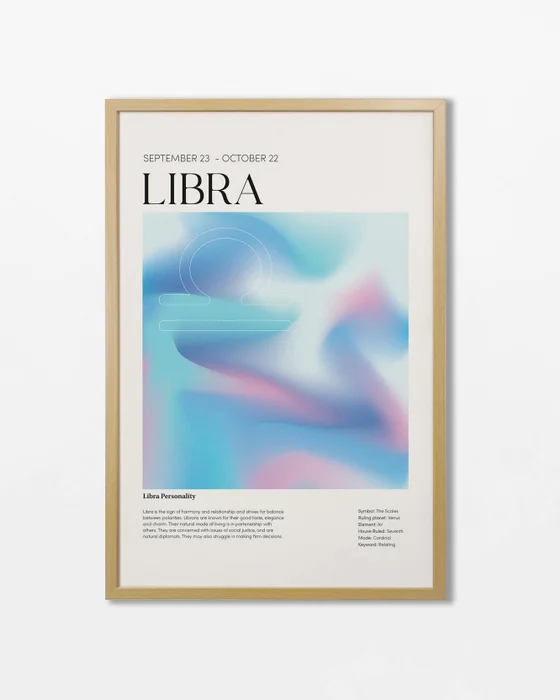Signo Libra en Multicolor - Láminas, Uruguay | La Cuadrería
