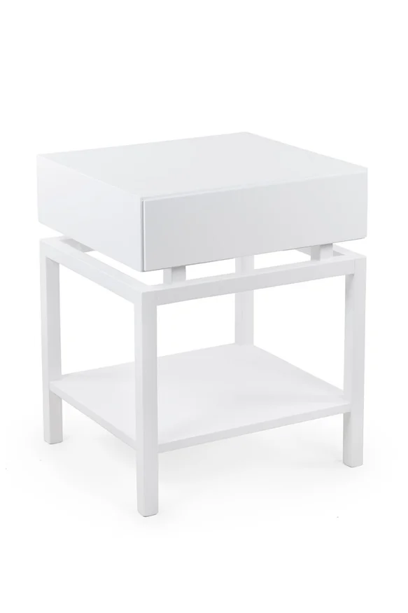 MESA DE LUZ IDEALE LACA BLANCA 50X44X60H - Mesas de luz, Uruguay | Vinibel, vista 2