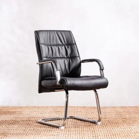Silla De Oficina Bali - Negro en Negro - Escritorios y sillas de escritorio, Uruguay | Aihaus