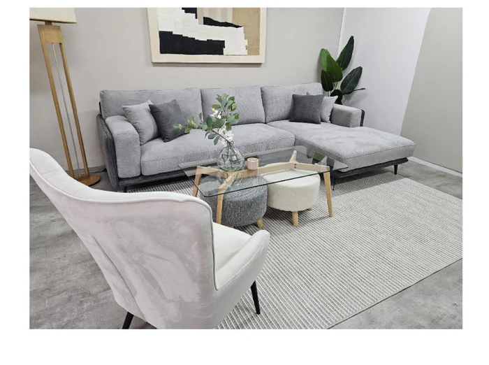 Sofa con Chaise Longue DÚO - Gris en Gris - Sillones y sofás, Uruguay | Finkel, vista 5