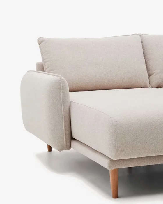 Sofá Carlota 3 plazas con chaise longue derecho/izquierdo beige 262 cm en Beige - Sillones y sofás, Uruguay | Kavehome, vista 5