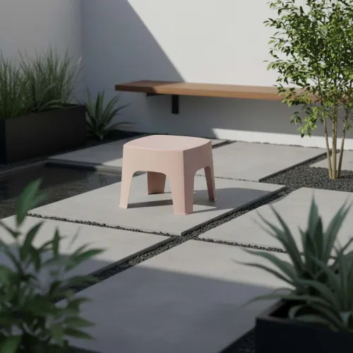Mesa Ratona Exterior Polipropileno Marron Skarpo en Beige - Muebles para el exterior, Uruguay | Divino