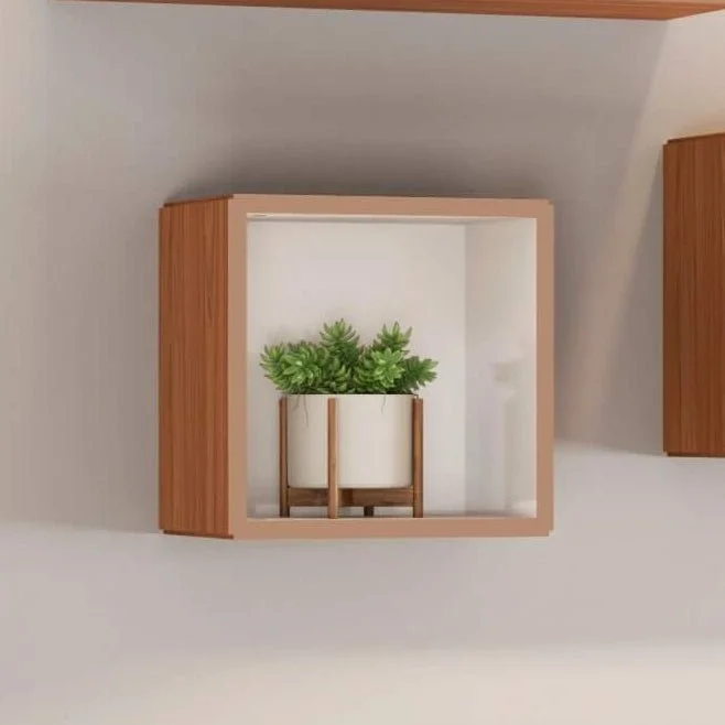 Estante Flotante Cuadrado 33cm Repisa 100% Mdf en Madera natural - Bibliotecas, Uruguay | Balton, vista 2