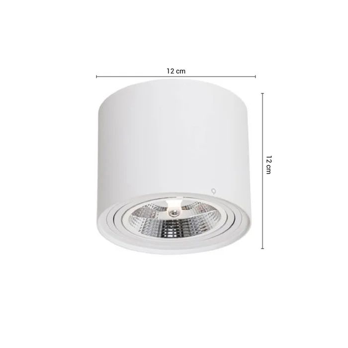 Downlight Lux Circular AR111 Machado Blanco en Blanco - Lámparas colgantes, Uruguay | Serlux, vista 5