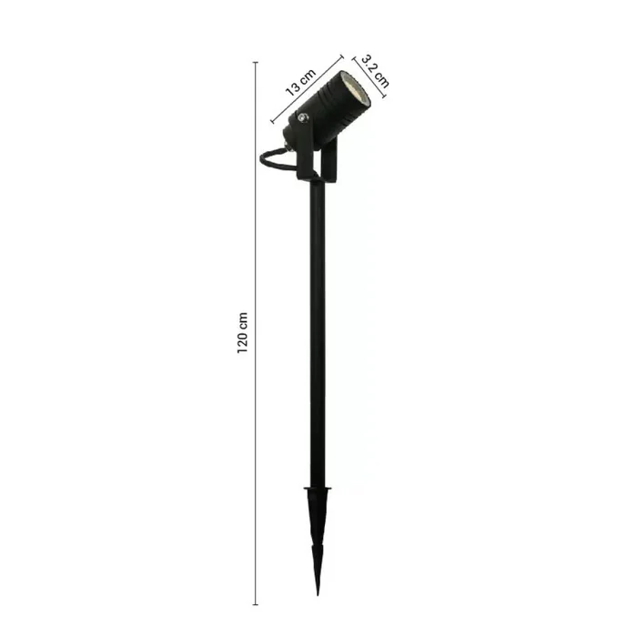 Luminaria Pincho de Exterior Girona 6W en Negro - Lámparas de pie, Uruguay | Serlux, vista 5